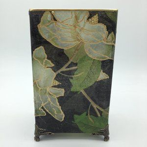 Black Magnolia on a 7x6x4 Rectangle with Metal Feet